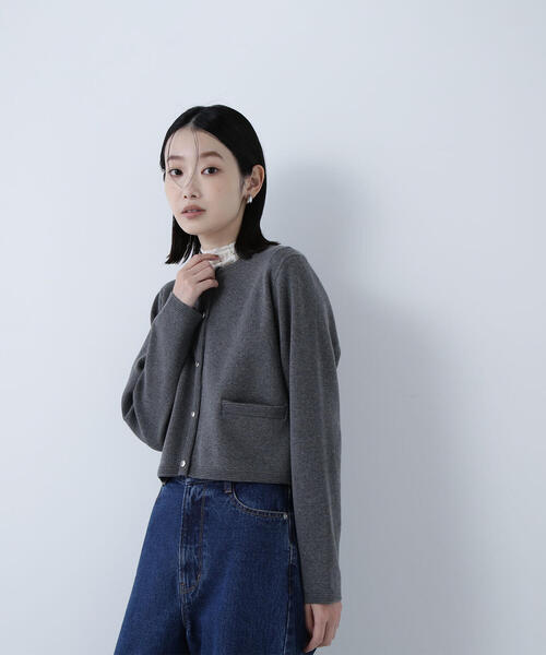 NATURAL BEAUTY BASIC（ナチュラルビューティーベーシック）の「◇シルクブレンドカーディガン（カーディガン/ボレロ・レディース・ダークブルー/オフホワイト/ピンク/グレー系その他/ブラック・FREE）」の17枚目の写真