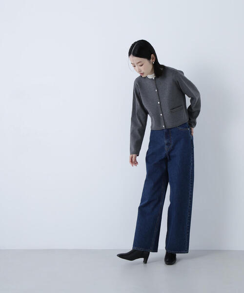 NATURAL BEAUTY BASIC（ナチュラルビューティーベーシック）の「◇シルクブレンドカーディガン（カーディガン/ボレロ・レディース・ダークブルー/オフホワイト/ピンク/グレー系その他/ブラック・FREE）」の18枚目の写真