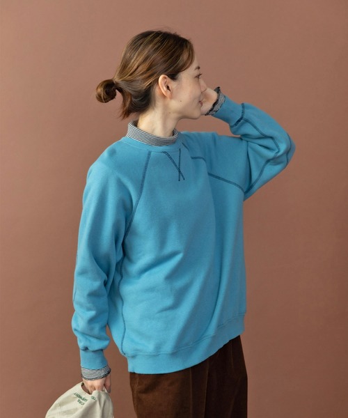 PAR ICI（パーリッシィ）の「ソフトコットンテレコ タートルネックカットソー（Tシャツ/カットソー・レディース・ブラック×ホワイト/レッド/ホワイト/サックスブルー系・FREE）」の12枚目の写真