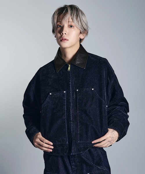 値下げ:BELPER デニムジャケット M TO R(ムウ ト アール) / 【Lee x BELPER x M】PAINT ENGINIEER SHORT