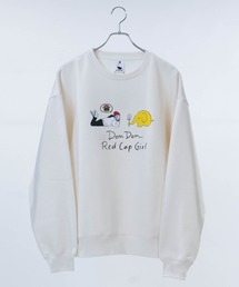【a-r】〔RCG×DOMDOM〕裏起毛 コラボイラストプリント クルーネックスウェット