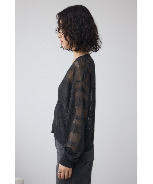 AZUL by moussy(アズールバイマウジー)の「シアージップアップカーディガン(カーディガン/ボレロ・レディース・グレイッシュベージュ/ブラック/ブラウン・FREE)」の8枚目の写真