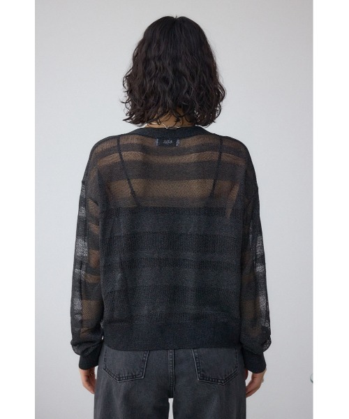 AZUL by moussy(アズールバイマウジー)の「シアージップアップカーディガン(カーディガン/ボレロ・レディース・グレイッシュベージュ/ブラック/ブラウン・FREE)」の9枚目の写真