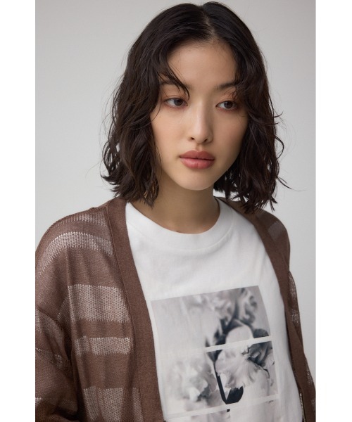 AZUL by moussy(アズールバイマウジー)の「シアージップアップカーディガン(カーディガン/ボレロ・レディース・グレイッシュベージュ/ブラック/ブラウン・FREE)」の14枚目の写真