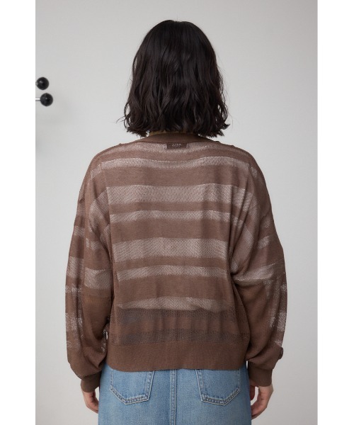 AZUL by moussy(アズールバイマウジー)の「シアージップアップカーディガン(カーディガン/ボレロ・レディース・グレイッシュベージュ/ブラック/ブラウン・FREE)」の19枚目の写真