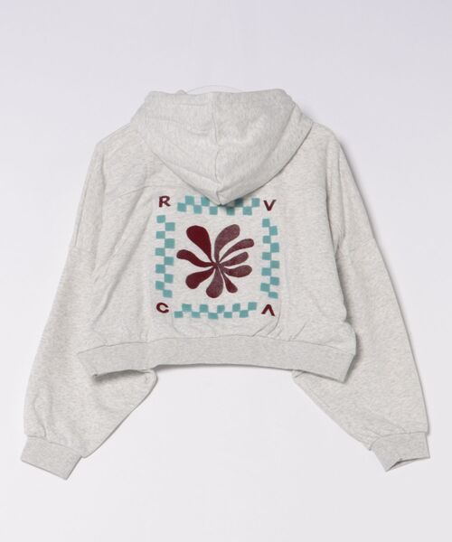 RVCA（ルーカ）の「RVCA/ルーカ バックプリントパーカー ショート丈 BF044-012（パーカー・レディース・ブラック/グレー・M/S）」の3枚目の写真