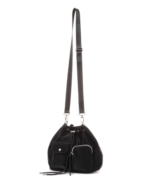 LAKOLE（ラコレ）の「アソート2WAYポケット巾着バッグ / 579025（ショルダーバッグ・レディース・ブラウン/オフホワイト/ブラック・FREE）」の6枚目の写真