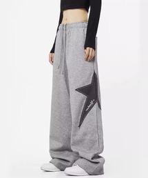 lilful（リルフル）の「【25年秋冬新作】スターワッペン ルーズシルエットスウェットパンツ（スウェットパンツ・メンズ）」