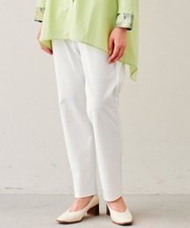 IEDIT（イディット）の「国産　接触冷感・吸汗速乾・ＵＶケアと多機能がうれしい　布はく見えカットソーの伸びやかホワイトパンツ（その他パンツ）」