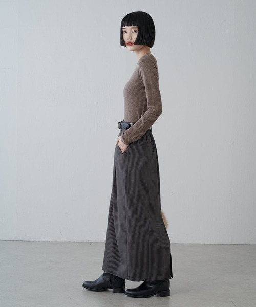 Lui's（ルイス）の「ウール混ベーシックニット（ニット/セーター・レディース・ブラック/グレー/ベージュ/サックスブルー・FREE）」の16枚目の写真