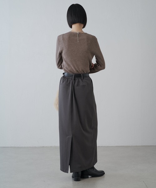 Lui's（ルイス）の「ウール混ベーシックニット（ニット/セーター・レディース・ブラック/グレー/ベージュ/サックスブルー・FREE）」の17枚目の写真