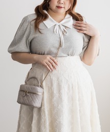 CLETTE（クレット）の「CLETTEオリジナルリボン襟付きリブプルオーバー（Tシャツ/カットソー）」