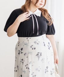 CLETTE（クレット）の「CLETTEオリジナルリボン襟付きリブプルオーバー（Tシャツ/カットソー）」