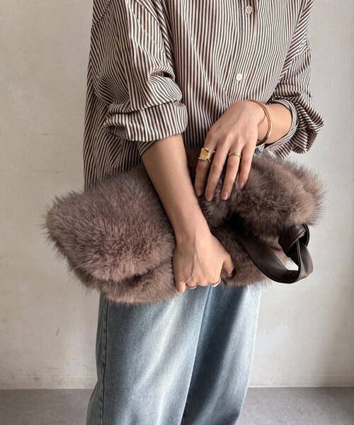 DouDou エコファーバッグ ワンハンドルエコファーバッグ（ショルダーバッグ）｜DouDou（ドゥドゥ