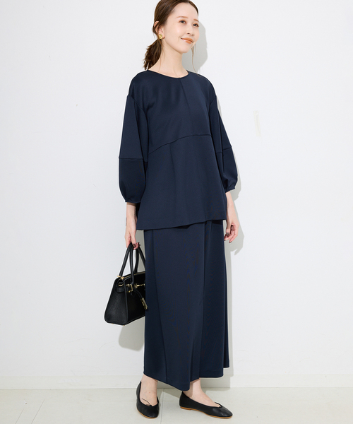 SLOBE IENA(スローブイエナ)の「《2枚セット》ダンボールニットプルオーバー×スカートセット(その他トップス・レディース・グレー/ネイビー・36/38)」の2枚目の写真