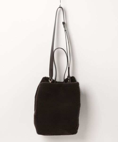 LORISTELLA(ロリステッラ)の「【LORISTELLA】レザーハンドルムートンバケットバッグ(Q56383)(ハンドバッグ・レディース・ブラウン系その他・ALL)」の2枚目の写真