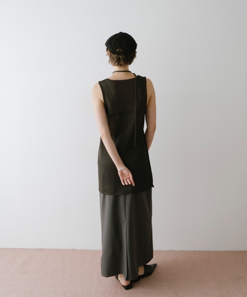 DRWCYS（ドロシーズ）の「フェイクレザーベルト付きタイトスカート（スカート・レディース・ブラック/グレー・SMALL/MEDIUM）」の5枚目の写真