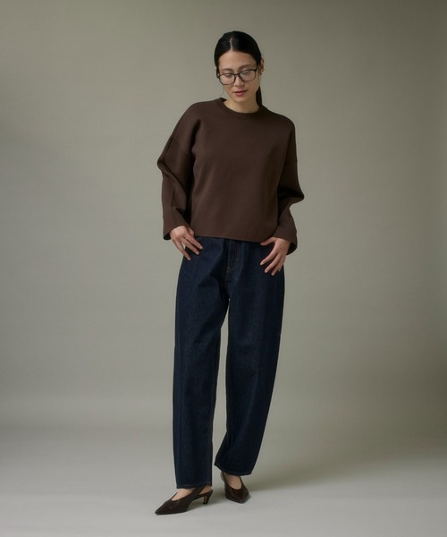 I.T.'S international(イッツインターナショナル)の「反応染デニムバレルレッグパンツ(デニムパンツ・レディース・インディゴブルー・7号/9号/11号)」の6枚目の写真