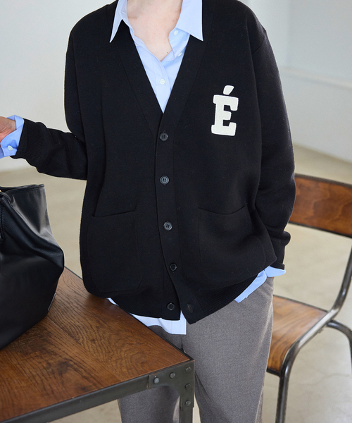 SLOBE IENAサガラ刺繍スウェットライクニット　ネイビー サガラ刺繍スウェットライクニット（ニット/セーター）｜SLOBE