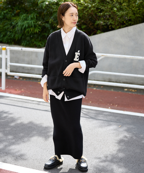 一部WEB限定カラーあり》サガラ刺繍スウェットライクニット