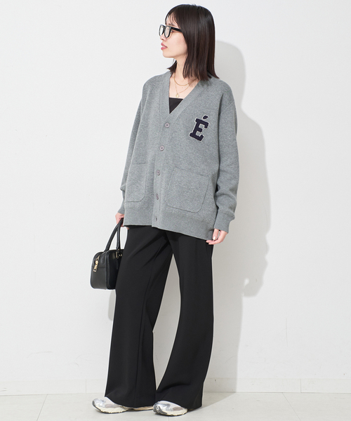 【SLOBE IENA】サガラ刺繍スウェットライクニット 追加2予約》サガラ刺繍スウェットライクニット（ニット