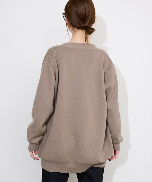 一部WEB限定カラーあり》サガラ刺繍スウェットライクニット