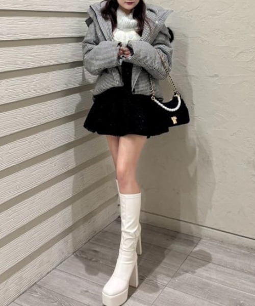 セール】ツイードダウンジャケット 秋服 冬服（ダウンジャケット