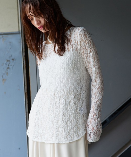 Narcissus(ナルシス)の「【SINN】レースロングトップス(その他トップス・レディース・ホワイト/ブラック・FREE)」の19枚目の写真