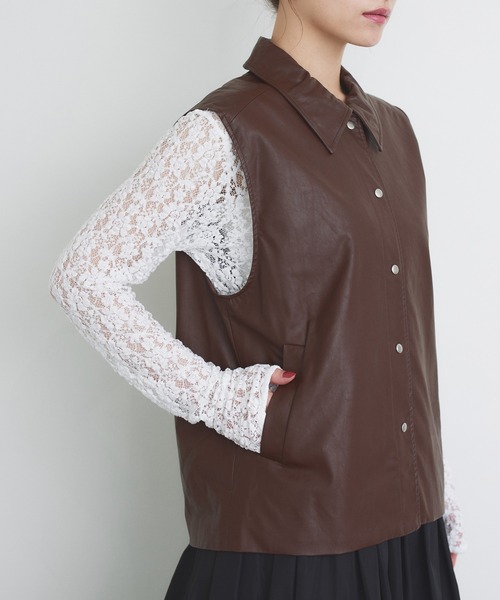 Narcissus(ナルシス)の「【SINN】レースロングトップス(その他トップス・レディース・ホワイト/ブラック・FREE)」の5枚目の写真