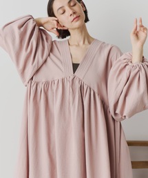 Libra Cue（リブラ キュー）の「ボリュームスリーブ2wayカフタンワンピース（ワンピース）」