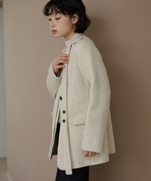 cotton wool choker layered jacket /コットンウールチョーカーレイヤードジャケット