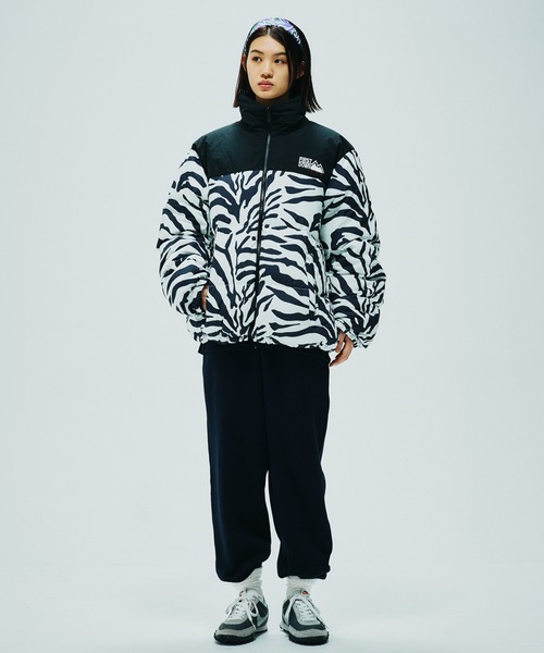 FIRST DOWN（ファーストダウン）の「FIRST DOWN/ファーストダウン BUBBLE DOWN JACKET/バブルダウンジャケット/2WAYリバーシブル/レディース メンズ（ダウンジャケット/コート・メンズ・ブラック/ホワイト/ゼブラ/ブラウン/ベージュ・M/L/XL）」の7枚目の写真