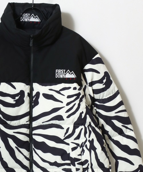 FIRST DOWN（ファーストダウン）の「FIRST DOWN/ファーストダウン BUBBLE DOWN JACKET/バブルダウンジャケット/2WAYリバーシブル/レディース メンズ（ダウンジャケット/コート・メンズ・ブラック/ホワイト/ゼブラ/ブラウン/ベージュ・M/L/XL）」の9枚目の写真