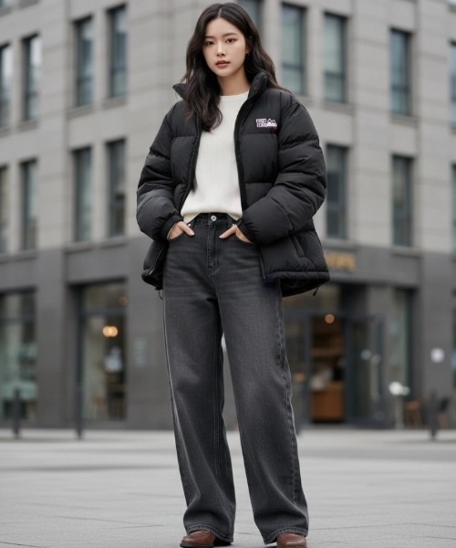 FIRST DOWN（ファーストダウン）の「FIRST DOWN/ファーストダウン BUBBLE DOWN JACKET/バブルダウンジャケット/2WAYリバーシブル/レディース メンズ（ダウンジャケット/コート・メンズ・ブラック/ホワイト/ゼブラ/ブラウン/ベージュ・M/L/XL）」の13枚目の写真