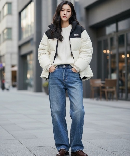 FIRST DOWN（ファーストダウン）の「FIRST DOWN/ファーストダウン BUBBLE DOWN JACKET/バブルダウンジャケット/2WAYリバーシブル/レディース メンズ（ダウンジャケット/コート・メンズ・ブラック/ホワイト/ゼブラ/ブラウン/ベージュ・M/L/XL）」の15枚目の写真