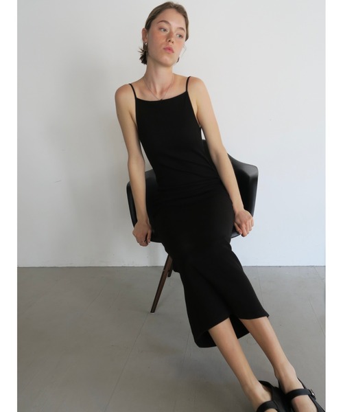 miies miim(ミーエスミーム)の「BACK OPEN RIB CAMI DRESS(ドレス・レディース・Black/グレー・FREE)」の20枚目の写真
