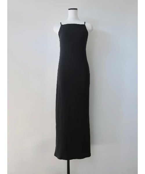 miies miim(ミーエスミーム)の「BACK OPEN RIB CAMI DRESS(ドレス・レディース・Black/グレー・FREE)」の7枚目の写真