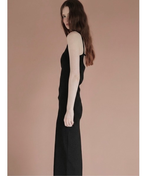 miies miim(ミーエスミーム)の「BACK OPEN RIB CAMI DRESS(ドレス・レディース・Black/グレー・FREE)」の11枚目の写真