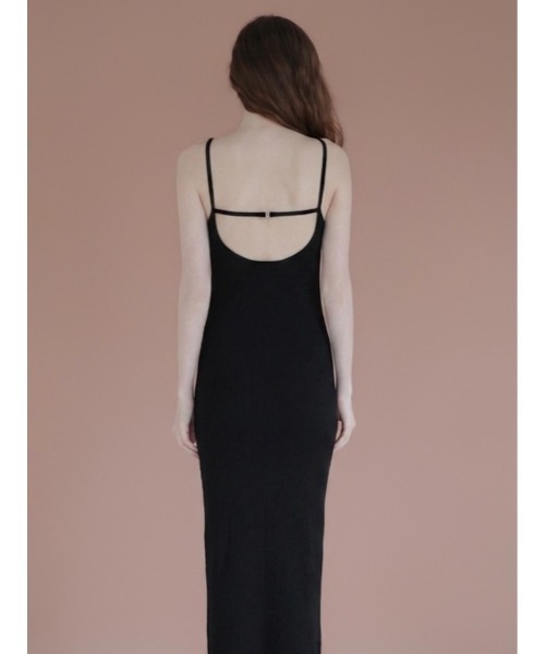 miies miim(ミーエスミーム)の「BACK OPEN RIB CAMI DRESS(ドレス・レディース・Black/グレー・FREE)」の13枚目の写真