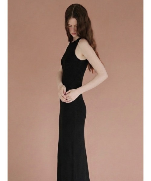 miies miim(ミーエスミーム)の「BACK OPEN RIB CAMI DRESS(ドレス・レディース・Black/グレー・FREE)」の12枚目の写真