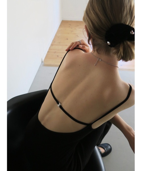 miies miim(ミーエスミーム)の「BACK OPEN RIB CAMI DRESS(ドレス・レディース・Black/グレー・FREE)」の19枚目の写真