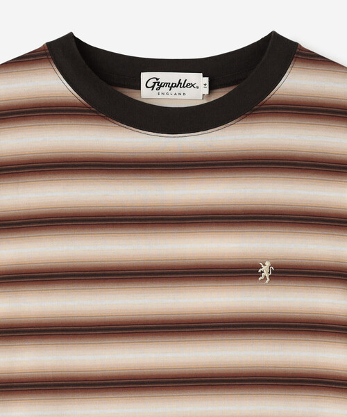 GYMPHLEX（ジムフレックス）の「Gymphlex | オンブレボーダー クルーネックワンピース WOMEN（ワンピース・レディース・ブラウン系その他/グリーン系その他・14）」の5枚目の写真