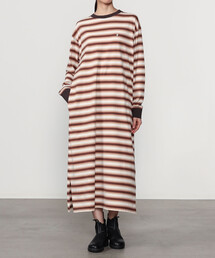 GYMPHLEX | Gymphlex | オンブレボーダー クルーネックワンピース WOMEN(ワンピース)