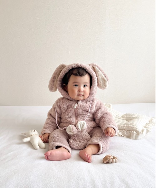 mocmof（モクモフ）の「ぬいぐるみ スーツ（ロンパース・キッズ・グレー/ライトブラウン/ベージュ/ピンク/グリーン系その他5・70cm/80ｃｍ/90cm）」の20枚目の写真