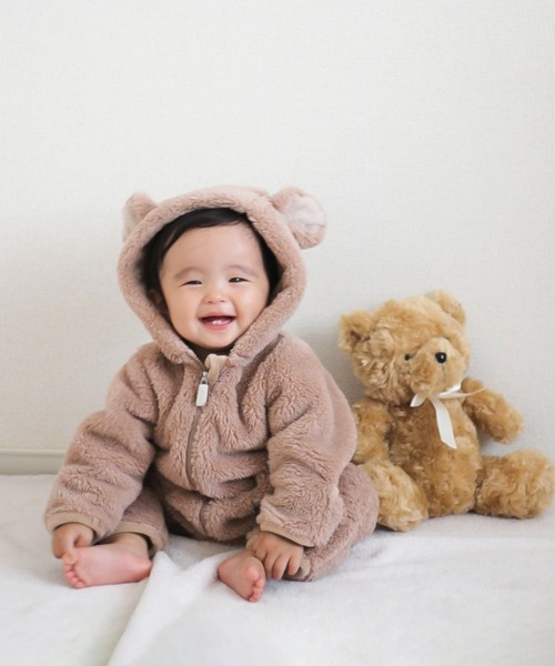 mocmof（モクモフ）の「ぬいぐるみ スーツ（ロンパース・キッズ・グレー/ライトブラウン/ベージュ/ピンク/グリーン系その他5・70cm/80ｃｍ/90cm）」の21枚目の写真