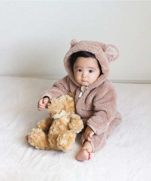 mocmof（モクモフ）の「ぬいぐるみ スーツ（ロンパース・キッズ・グレー/ライトブラウン/ベージュ/ピンク/グリーン系その他5・70cm/80ｃｍ/90cm）」の22枚目の写真