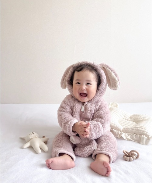 mocmof（モクモフ）の「ぬいぐるみ スーツ（ロンパース・キッズ・グレー/ライトブラウン/ベージュ/ピンク/グリーン系その他5・70cm/80ｃｍ/90cm）」の19枚目の写真