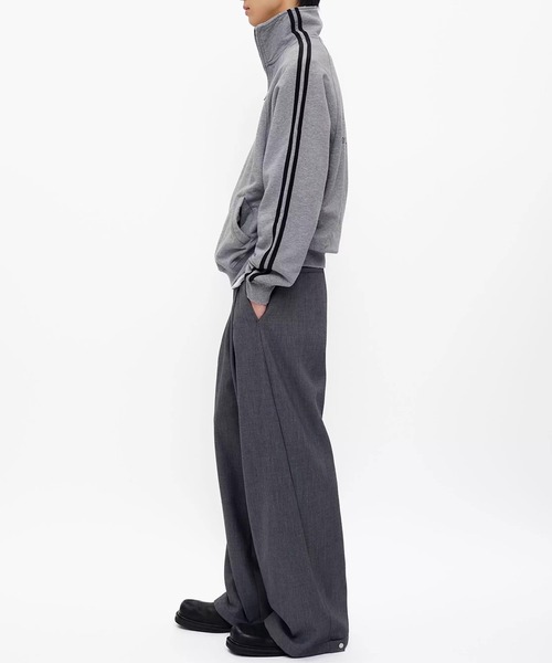 MASONPRINCE（メイソンプリンス）の「オーバーサイズ ハーフZIP ライン柄 スウェット WY6411【MASONPRINCE】【2025AW】（スウェット・メンズ・グリーン/グレー・S/M/L）」の11枚目の写真