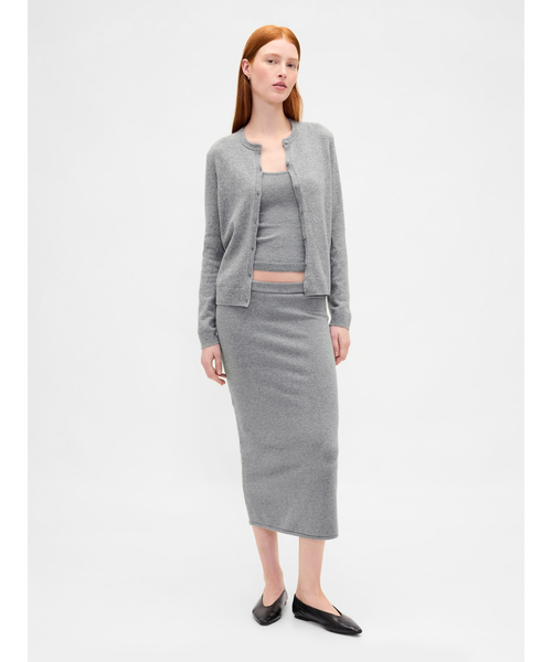 GAP(ギャップ)の「Cashsoftカシミヤタッチ ストレッチミディスカート(スカート・レディース・ブラック/チャコールグレー・L/M/S/XS/XXS)」の7枚目の写真