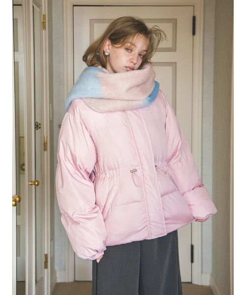 CALNAMUR（カルナムール）の「パフショートバックリボンブルゾン（ブルゾン・レディース・オフホワイト/ブラック/ピンク・FREE）」の10枚目の写真